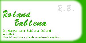 roland bablena business card